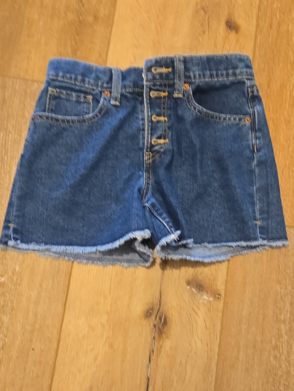 Dark Blue Denim Girls Shorts